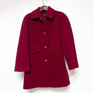 Coat Women's East 5th Small Red Wool Blend Lined Classic Peacoat Winter Jacket